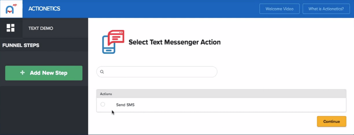 actionetics md text messenger action clickfunnels