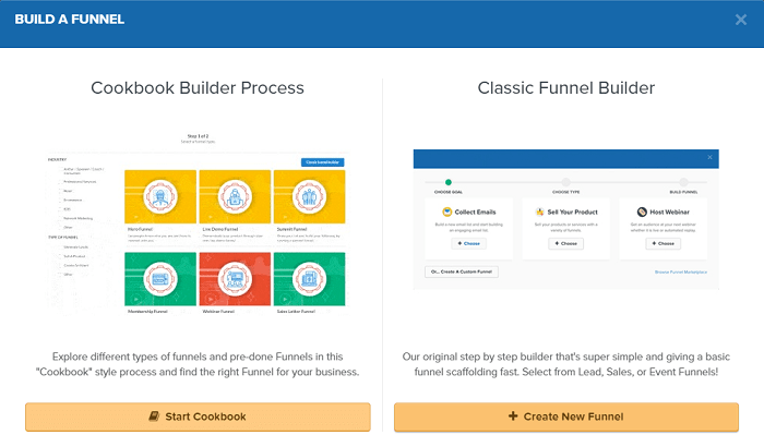 Build New Funnel dans Clickfunnels